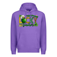 Purple St. Patrick's Day one lucky teacher Premium Hoodie - Neo Western