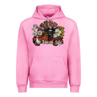 Fuchsia Pink farm life Urban Hoodie - SublimationCraftShop