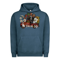 Pigment Midnight Navy farm life Urban Hoodie - SublimationCraftShop