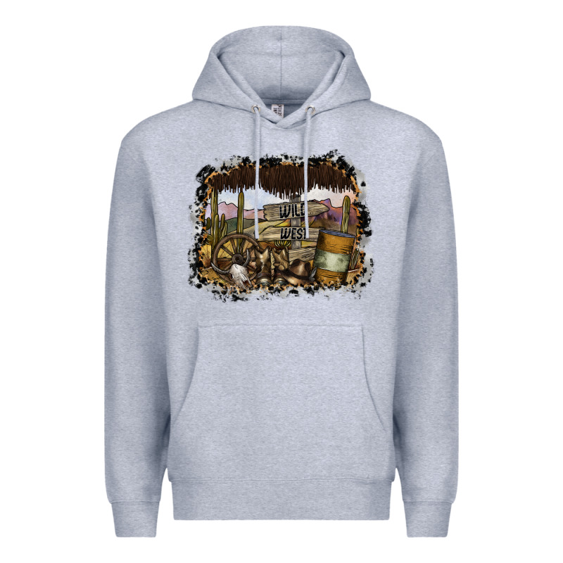 Wild West Premium Hoodie by SublimationCraftShop | Teevron