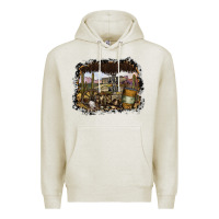 Oatmeal Heather wild west Premium Hoodie - SublimationCraftShop