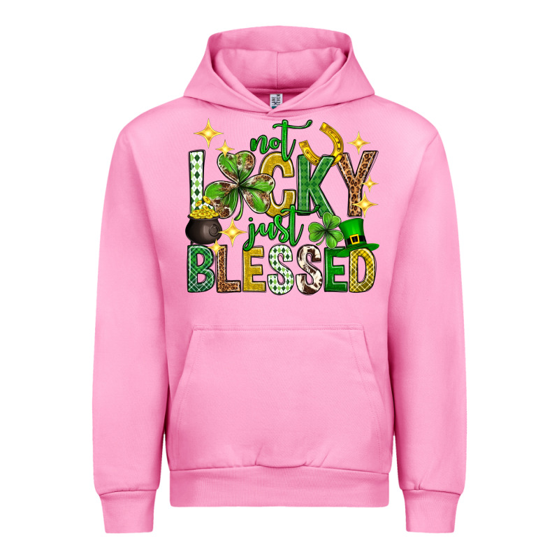 Not Lucky Just Blessed St. Patricks Day Urban Hoodie by Neo Western | Teevron