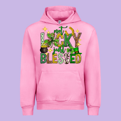 Not Lucky Just Blessed St. Patricks Day Urban Hoodie Designed By Neo Western