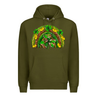 Army Green St. Patrick's Day rainbow Premium Hoodie - Neo Western