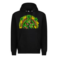 Black St. Patrick's Day rainbow Premium Hoodie - Neo Western