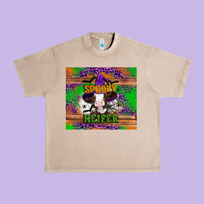 Spooky Heifer Urban Heavy Tee Designed By Artiststas