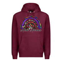 Burgundy autism awareness Premium Hoodie - SublimationCraftShop
