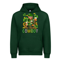Forest Green One lucky cowboy with st. patricks elf Urban Hoodie - Neo Western