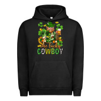 Pigment Black One lucky cowboy with st. patricks elf Urban Hoodie - Neo Western