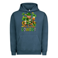 Pigment Midnight Navy One lucky cowboy with st. patricks elf Urban Hoodie - Neo Western