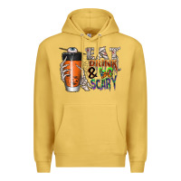 Antique Gold Eat drink be scary Premium Hoodie - CowhideDigitalArt