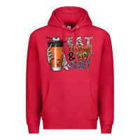 Cardinal Eat drink be scary Premium Hoodie - CowhideDigitalArt
