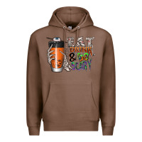 Chestnut Eat drink be scary Premium Hoodie - CowhideDigitalArt