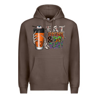 Coffee Eat drink be scary Premium Hoodie - CowhideDigitalArt