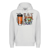 Dove Grey Eat drink be scary Premium Hoodie - CowhideDigitalArt