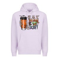 Lilac Eat drink be scary Premium Hoodie - CowhideDigitalArt