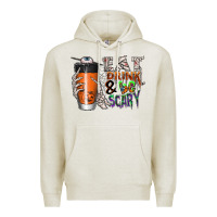 Oatmeal Heather Eat drink be scary Premium Hoodie - CowhideDigitalArt