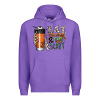 Purple Eat drink be scary Premium Hoodie - CowhideDigitalArt