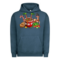 Pigment Midnight Navy chocolate elf Urban Hoodie - FaDigitalArtStudio