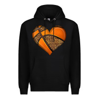 Black basketball heart Premium Hoodie - HRA Design Shop