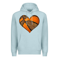 Blue Mist basketball heart Premium Hoodie - HRA Design Shop