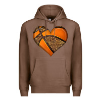 Chestnut basketball heart Premium Hoodie - HRA Design Shop