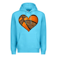 Ocean Blue basketball heart Premium Hoodie - HRA Design Shop