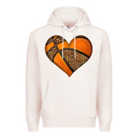 Pale Pink basketball heart Premium Hoodie - HRA Design Shop