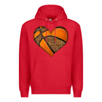 Red basketball heart Premium Hoodie - HRA Design Shop