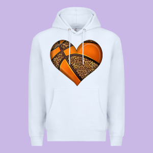 Basketball Heart Premium Hoodie Designed By Hra Design Shop
