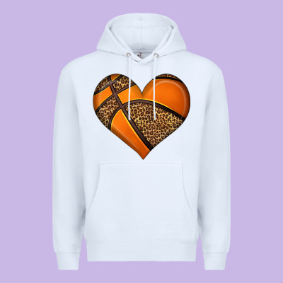 Basketball Heart Premium Hoodie Designed By Hra Design Shop