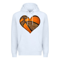 White basketball heart Premium Hoodie - HRA Design Shop