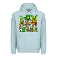 Blue Mist St. Patrick's Day shamrockin' with my gnomies Premium Hoodie - Neo Western
