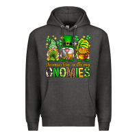 Charcoal Heather St. Patrick's Day shamrockin' with my gnomies Premium Hoodie - Neo Western