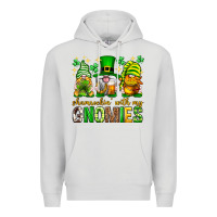 Dove Grey St. Patrick's Day shamrockin' with my gnomies Premium Hoodie - Neo Western