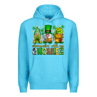 Ocean Blue St. Patrick's Day shamrockin' with my gnomies Premium Hoodie - Neo Western