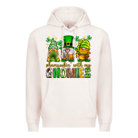 Pale Pink St. Patrick's Day shamrockin' with my gnomies Premium Hoodie - Neo Western