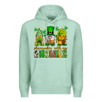 Seafoam St. Patrick's Day shamrockin' with my gnomies Premium Hoodie - Neo Western