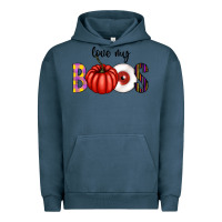 Pigment Midnight Navy love my boos Urban Hoodie - CowhideDigitalArt