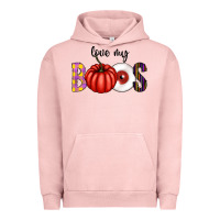 Pigment Salmon love my boos Urban Hoodie - CowhideDigitalArt