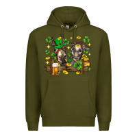 Army Green St. Patrick's Day donkey Premium Hoodie - Neo Western