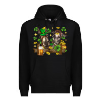 Black St. Patrick's Day donkey Premium Hoodie - Neo Western