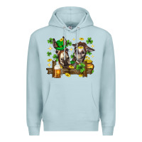 Blue Mist St. Patrick's Day donkey Premium Hoodie - Neo Western