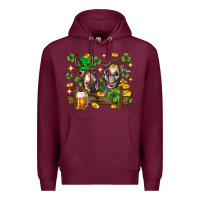 Burgundy St. Patrick's Day donkey Premium Hoodie - Neo Western
