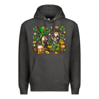 Charcoal Heather St. Patrick's Day donkey Premium Hoodie - Neo Western