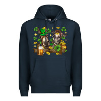 Navy St. Patrick's Day donkey Premium Hoodie - Neo Western