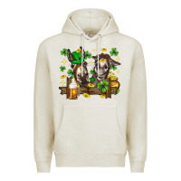 Oatmeal Heather St. Patrick's Day donkey Premium Hoodie - Neo Western
