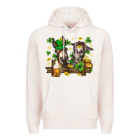 Pale Pink St. Patrick's Day donkey Premium Hoodie - Neo Western