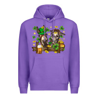 Purple St. Patrick's Day donkey Premium Hoodie - Neo Western