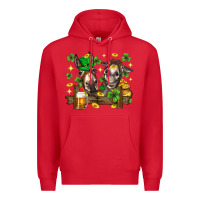 Red St. Patrick's Day donkey Premium Hoodie - Neo Western